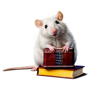 Cute Rat With Book Png 06252024 PNG Image