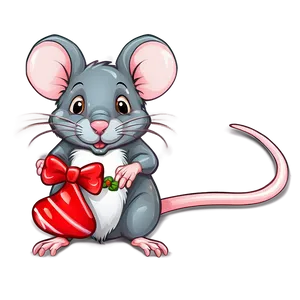 Cute Rat With Candy Png Hcx PNG Image