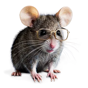 Cute Rat With Glasses Png 06252024 PNG Image