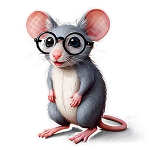 Cute Rat With Glasses Png 26 PNG Image