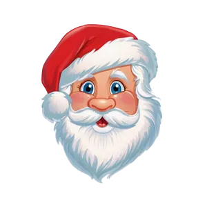 Cute Santa Face Png Bfc PNG Image