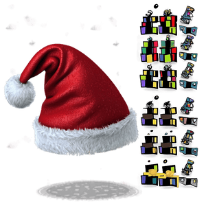 Cute Santa Hat Character PNG 15 PNG