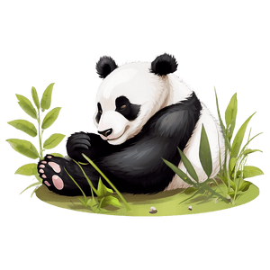 Cute Sleeping Panda PNG pnk PNG image with transparent background