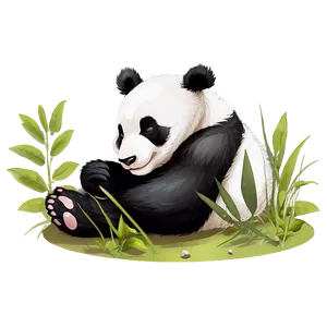 Cute Sleeping Panda Png Pnk PNG Image