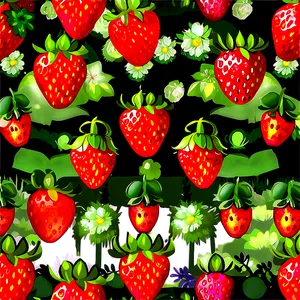 Cute Strawberry In Garden Png Ilh63 PNG Image