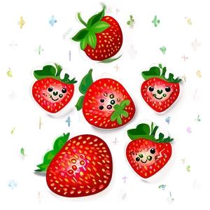 Cute Strawberry Pattern Png 4 PNG Image