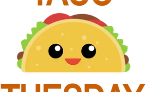 Cute Taco Tuesday Illustration PNG Image