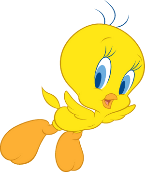 Cute Tweety Cartoon Characters Png Image - Tweety Bird Flying, Transparent Png PNG image with transparent background