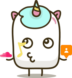 Cute Unicorn Creature Illustration PNG image with transparent background