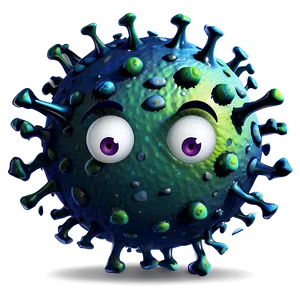 Cute Virus Cartoon Png Wcc17 PNG Image