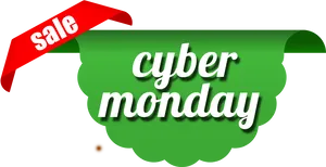 Cyber Monday Sale Banner PNG Image