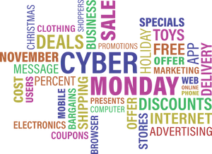 Cyber Monday Word Cloud PNG Image