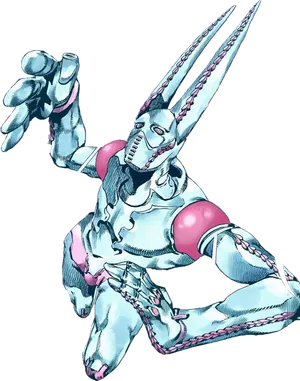 Cybernetic Rabbit Warrior Art PNG Image