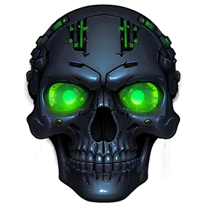 Cyberpunk Black Skull Design Png Lpf PNG Image