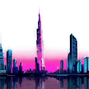 Cyberpunk City Vaporwave PNG 06112024 PNG image with transparent background