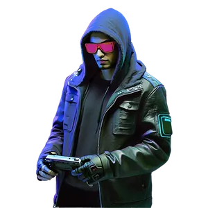 Cyberpunk Hacker Action Png Uby PNG Image