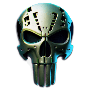 Cyberpunk Punisher Skull PNG gdp PNG with transparent background