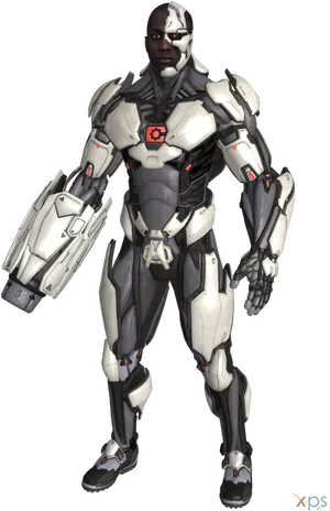 Cyborg Hero Full Body Armor PNG Image