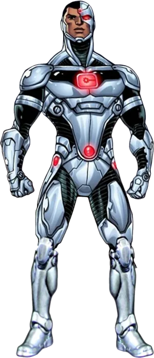 Cyborg Hero Illustration PNG Image