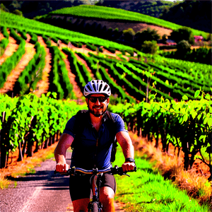 Cycling Through Vineyards PNG hjg81 PNG image with transparent background