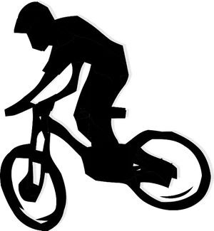 Cyclist Silhouetteon Racing Bike PNG Image