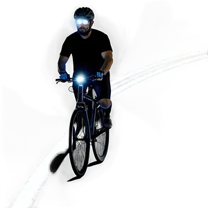 Cyclist With Headlamp Night Png Nyx62 PNG Image