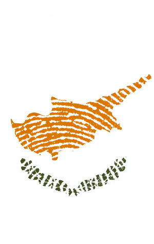 Cyprus Flag Fingerprint Illustration PNG Image