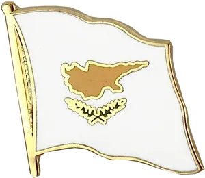 Cyprus Flag Pin Design PNG Image