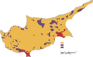 Cyprus Geopolitical Divisions Map PNG Image