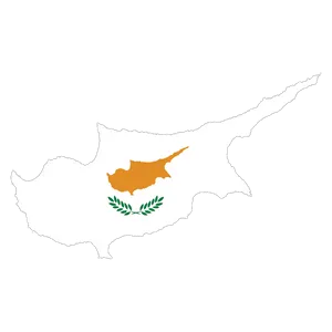 Cyprus Map Flag Graphic PNG Image