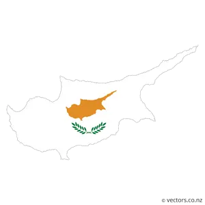 Cyprus Map Flag Illustration PNG Image