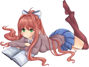 D D L C Monika Reading PNG Image