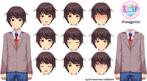 Doki Doki Literature Club Mc, HD Png Download PNG image with transparent background