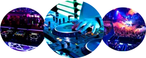 D J Mixing Live Club Scene PNG Image