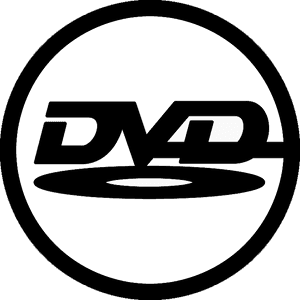 D V D Logo Blackand White PNG image with transparent background