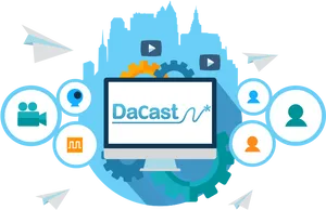 Da Cast_ Streaming_ Service_ Graphic PNG Image