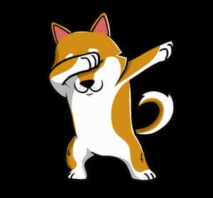 Dabbing_ Doge_ Cartoon PNG image with transparent background