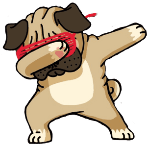 Pug Puglife Thugpug Dab Dabbingfreetoedit - Pug Dab, HD Png Download PNG image with transparent background