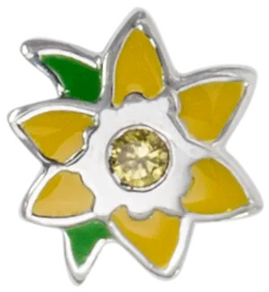 Daffodil Inspired Jewelry Pin PNG Image