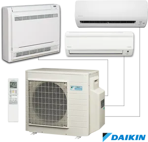 Daikin Split A C Unitswith Remote PNG Image