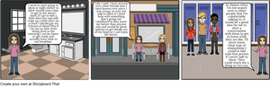 Daily Routine Comic Strip PNG image with transparent background
