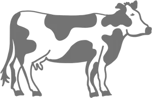 Dairy Cow Silhouette PNG Image