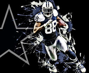 Dallas Cowboys Player Dynamic Artwork PNG image with transparent background