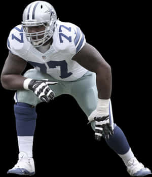 Dallas Cowboys Player Ready Position PNG image with transparent background