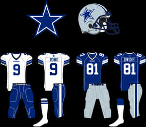 Dallas Cowboys Uniformsand Logo PNG image with transparent background