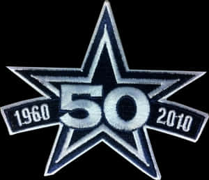 Dallas Cowboys50th Anniversary Patch PNG image with transparent background