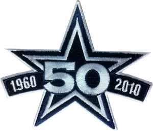 Dallas Cowboys50th Anniversary Patch PNG Image