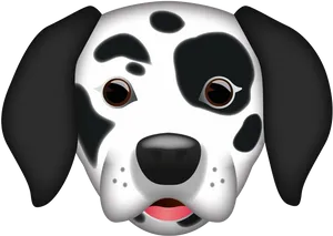 Dalmatian Dog Emoji PNG Image