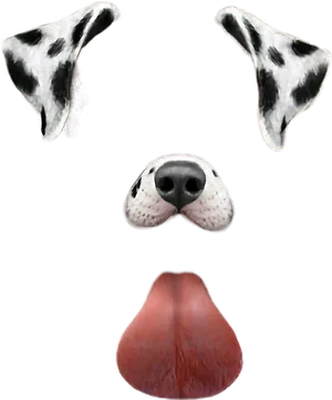 Dalmatian Dog Snapchat Filter Elements PNG Image