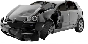 Damaged Car After Collision.png PNG Image